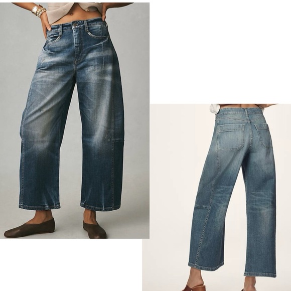 Pilcro Anthropologie The Kenna Mid Rise Heritage Barrel Jeans Womens Size 27 - Picture 2 of 8